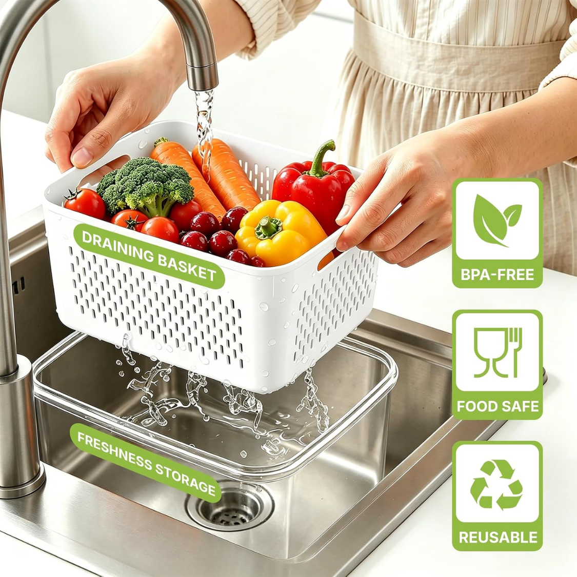 Large Fruit & Vegetable Storage Containers